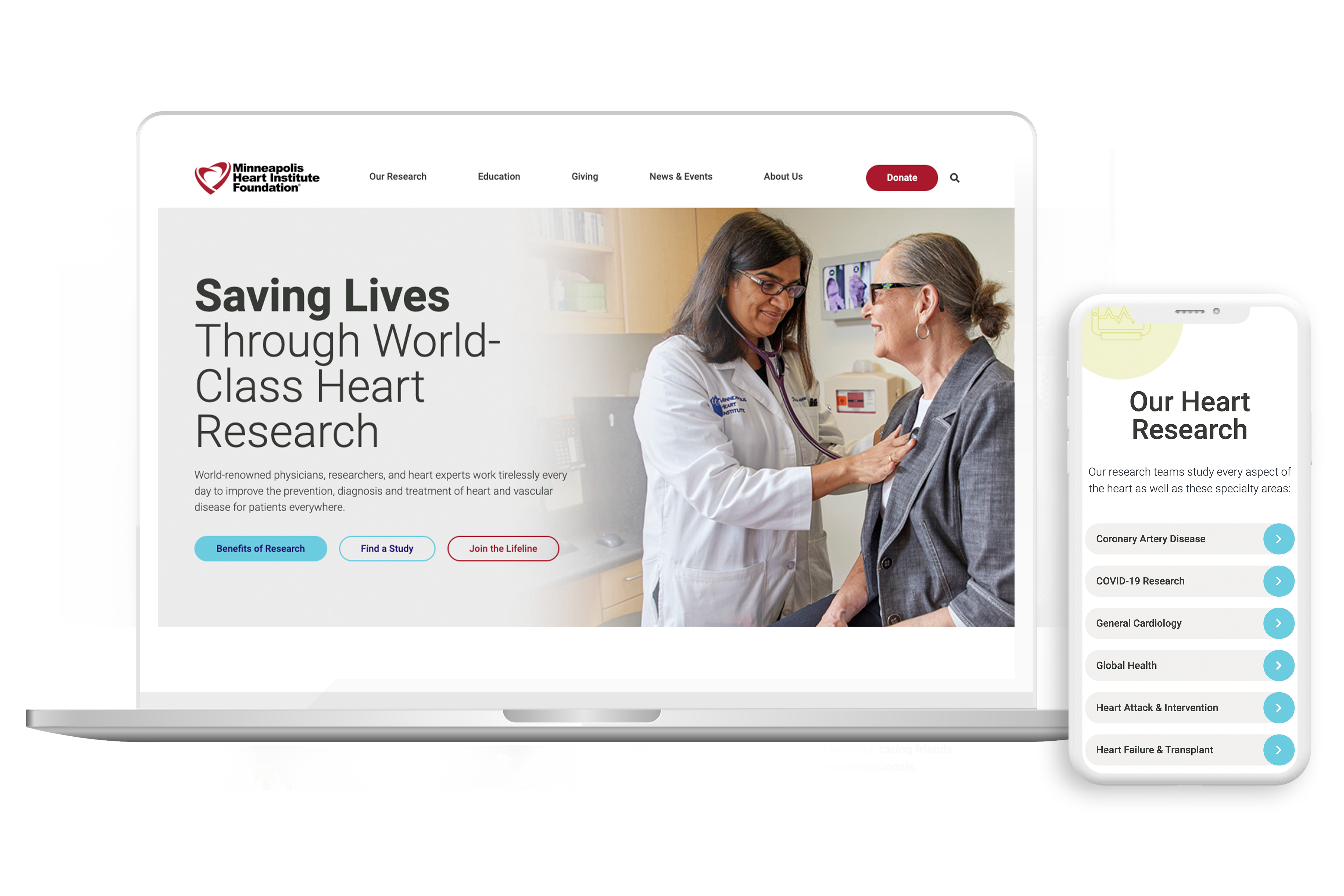 Minneapolis Heart Institute Foundation Website Drupal CMS Healthcare